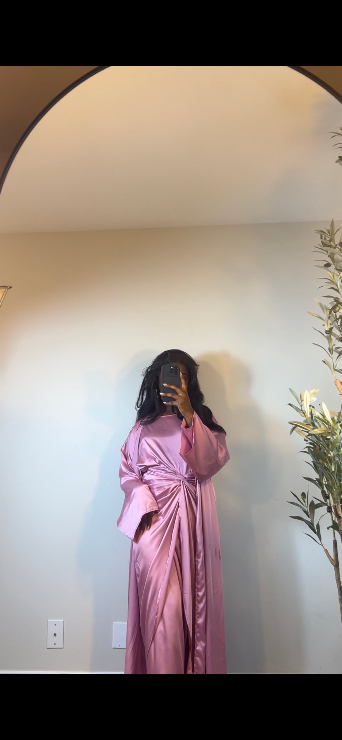 Khadija 2 Piece Set Abaya- Pink