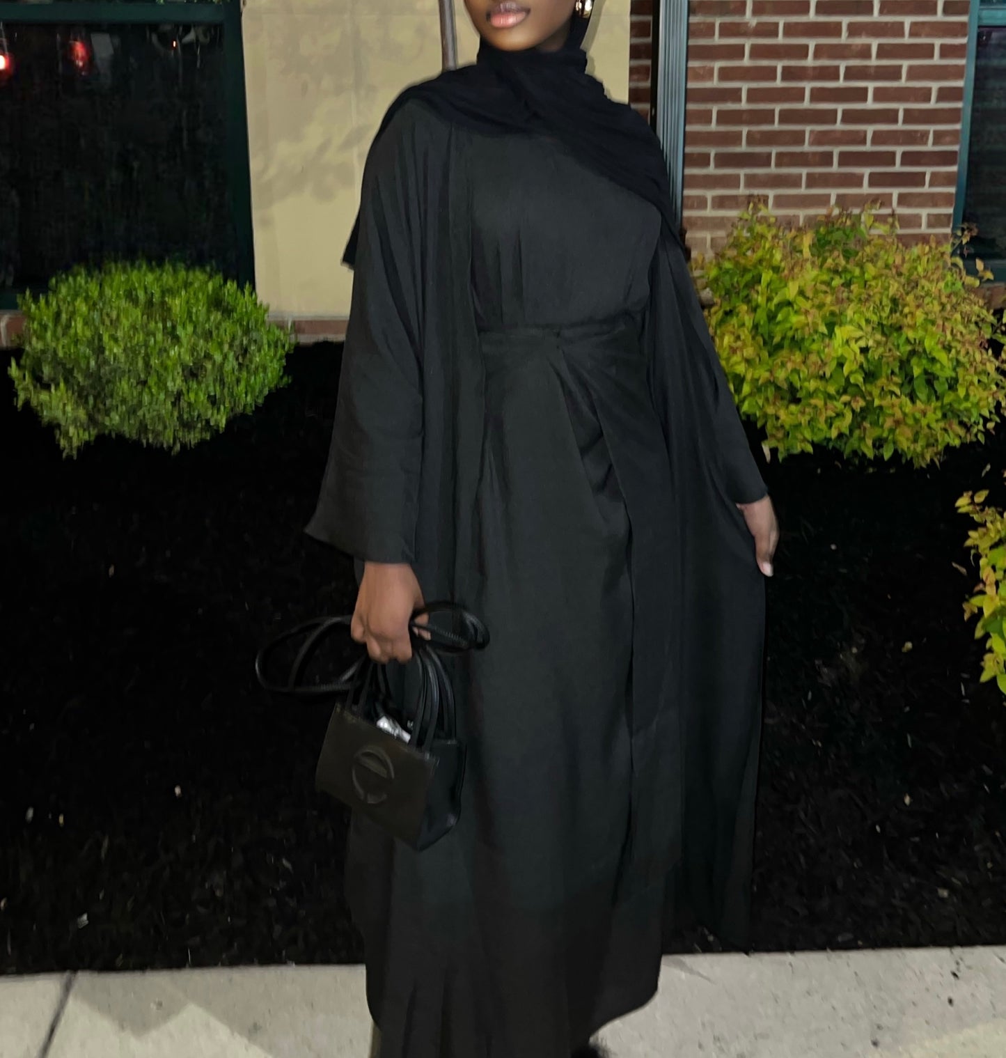 Myriam 3 piece Set Abaya- Black
