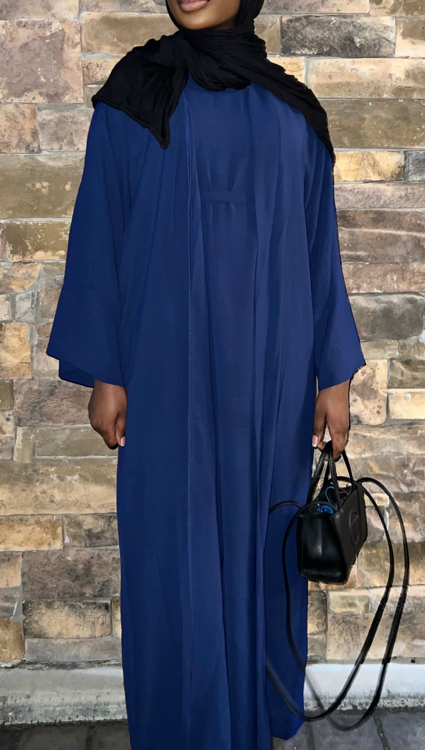 Hawa 2 Piece Abaya Set - Navy