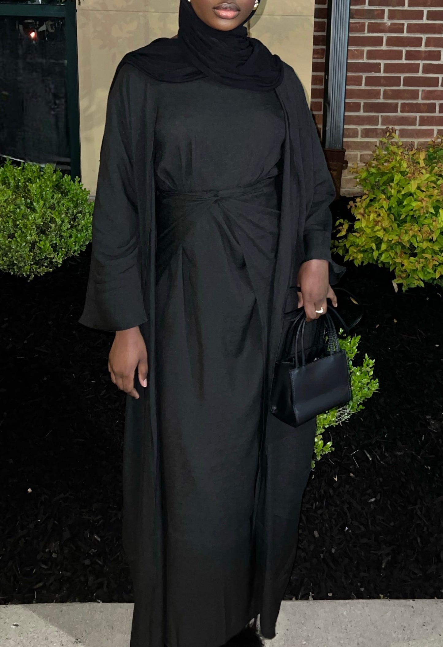 Myriam 3 piece Set Abaya- Black