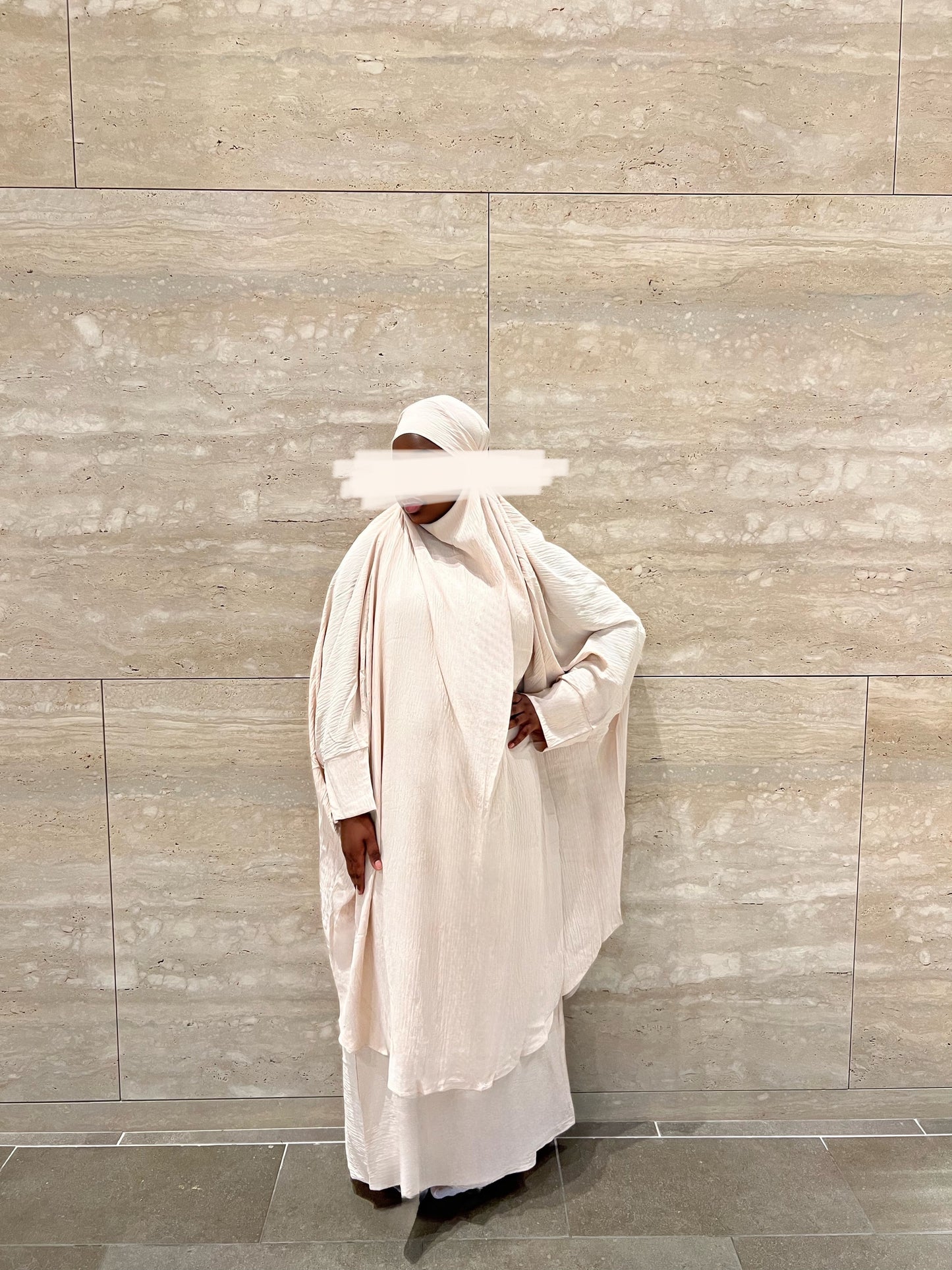 Aisha 2 piece Jilbab Set- Beige