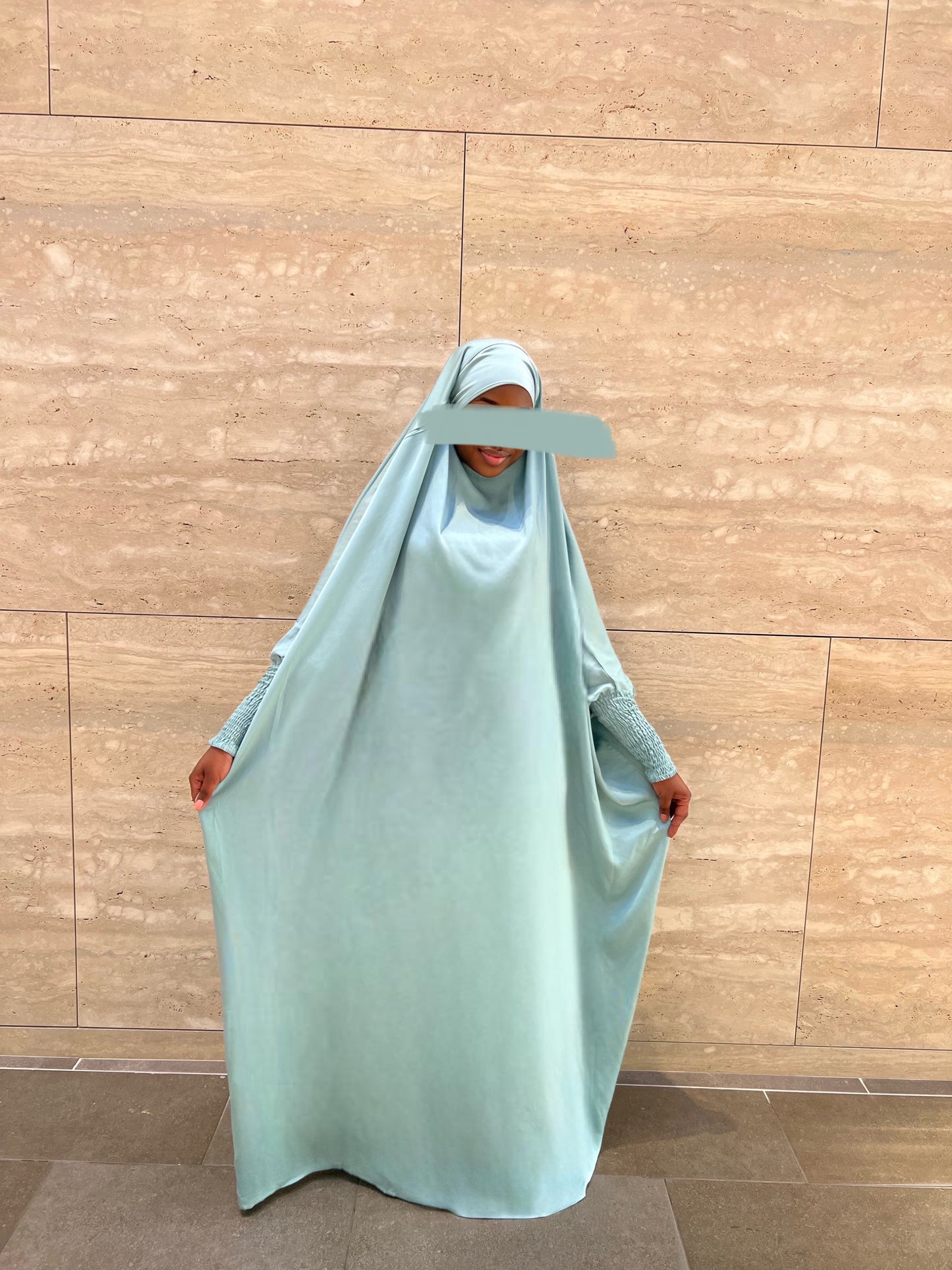Fatima One Piece Full Length Jilbab - Mint