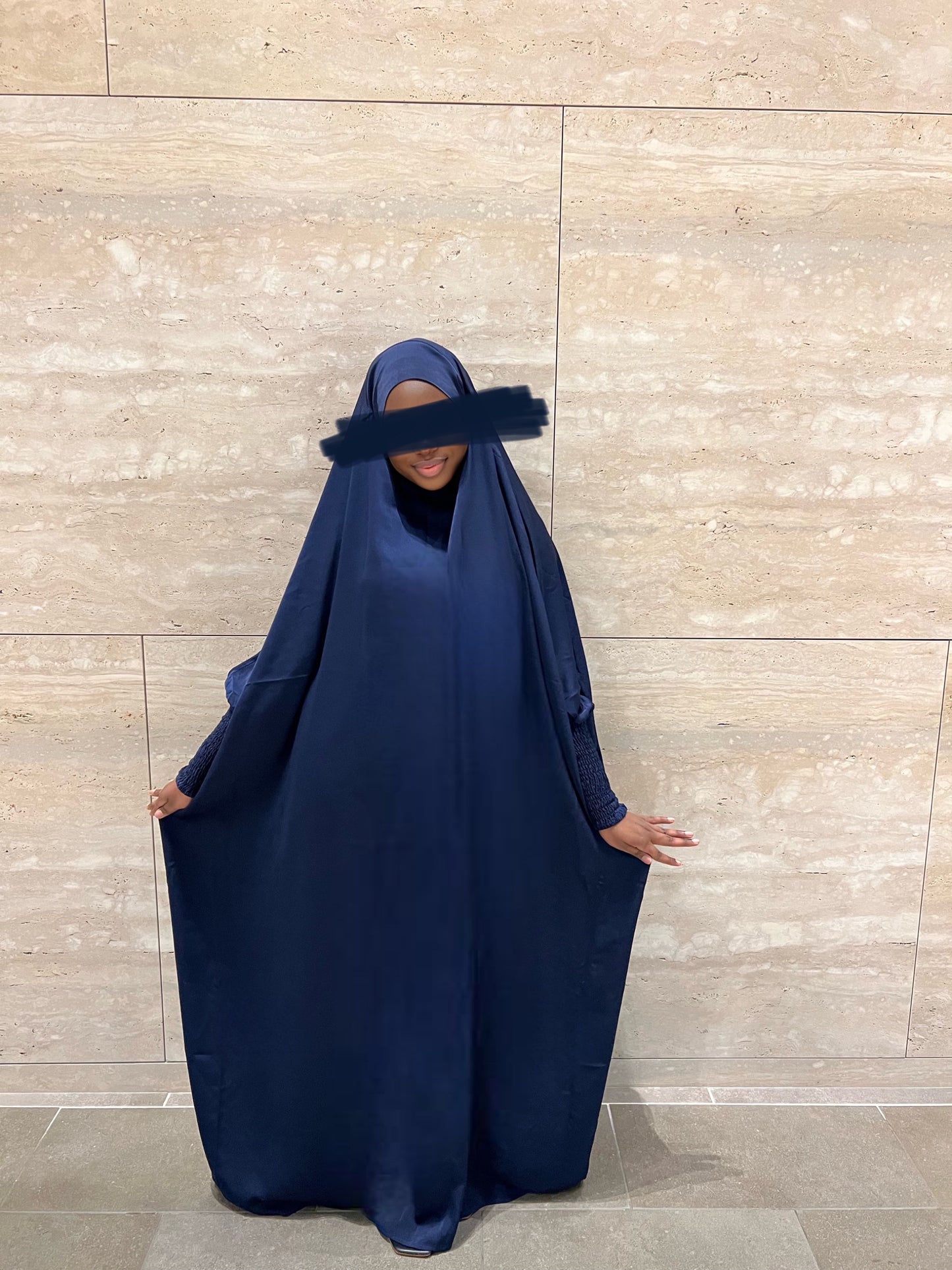 Fatima One Piece Full Length Jilbab - Navy
