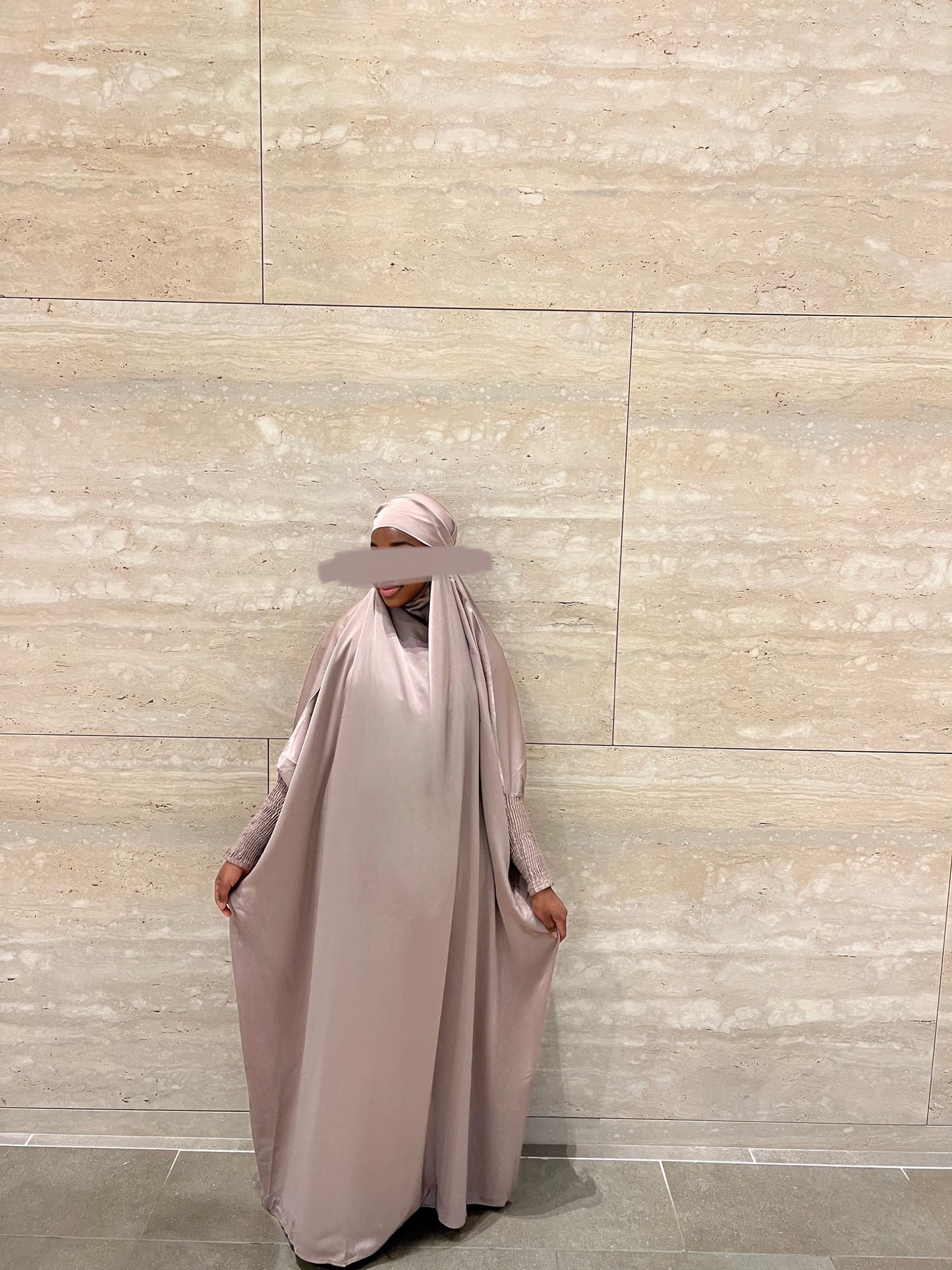 Fatima One Piece Full Length Jilbab - Khaki