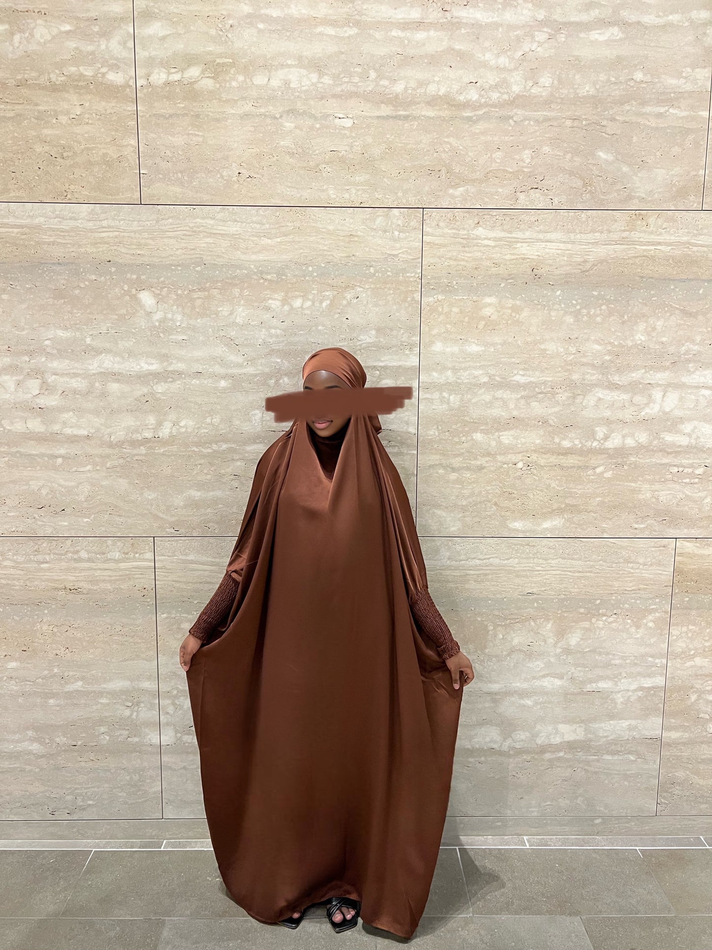 Fatima One Piece Full Length Jilbab - Coffee