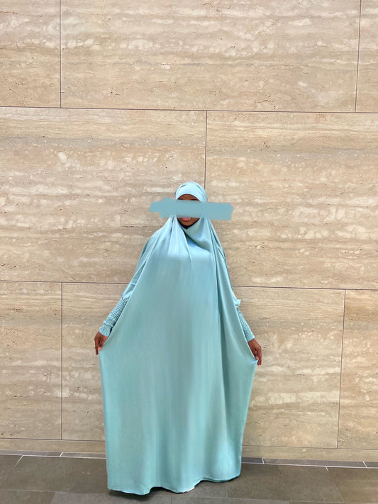 Fatima One Piece Full Length Jilbab - Mint