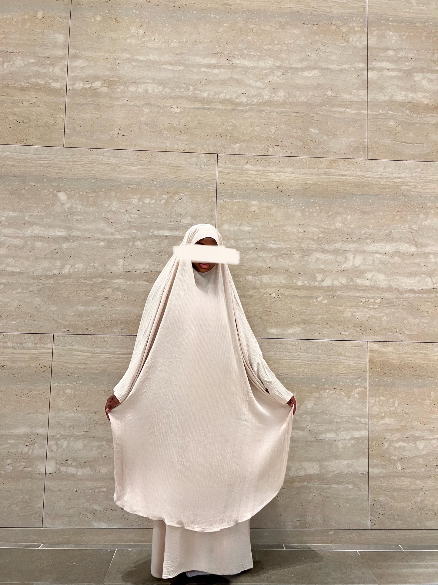 Aisha 2 piece Jilbab Set- Beige