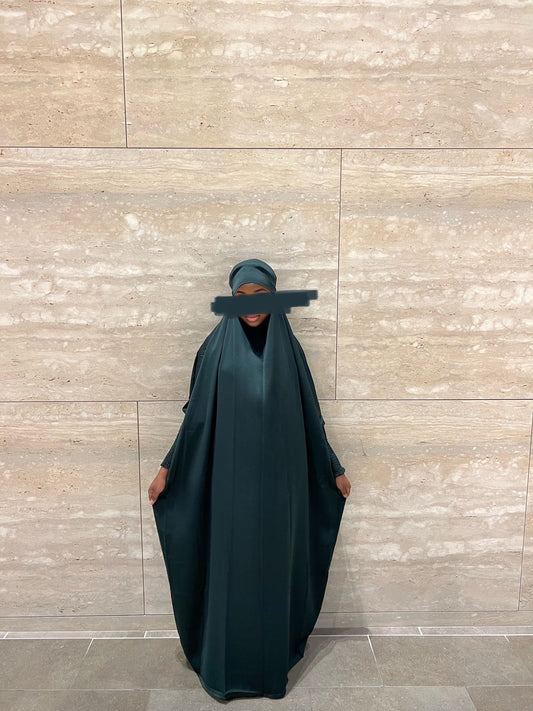 Fatima One Piece Full Length Jilbab - Green